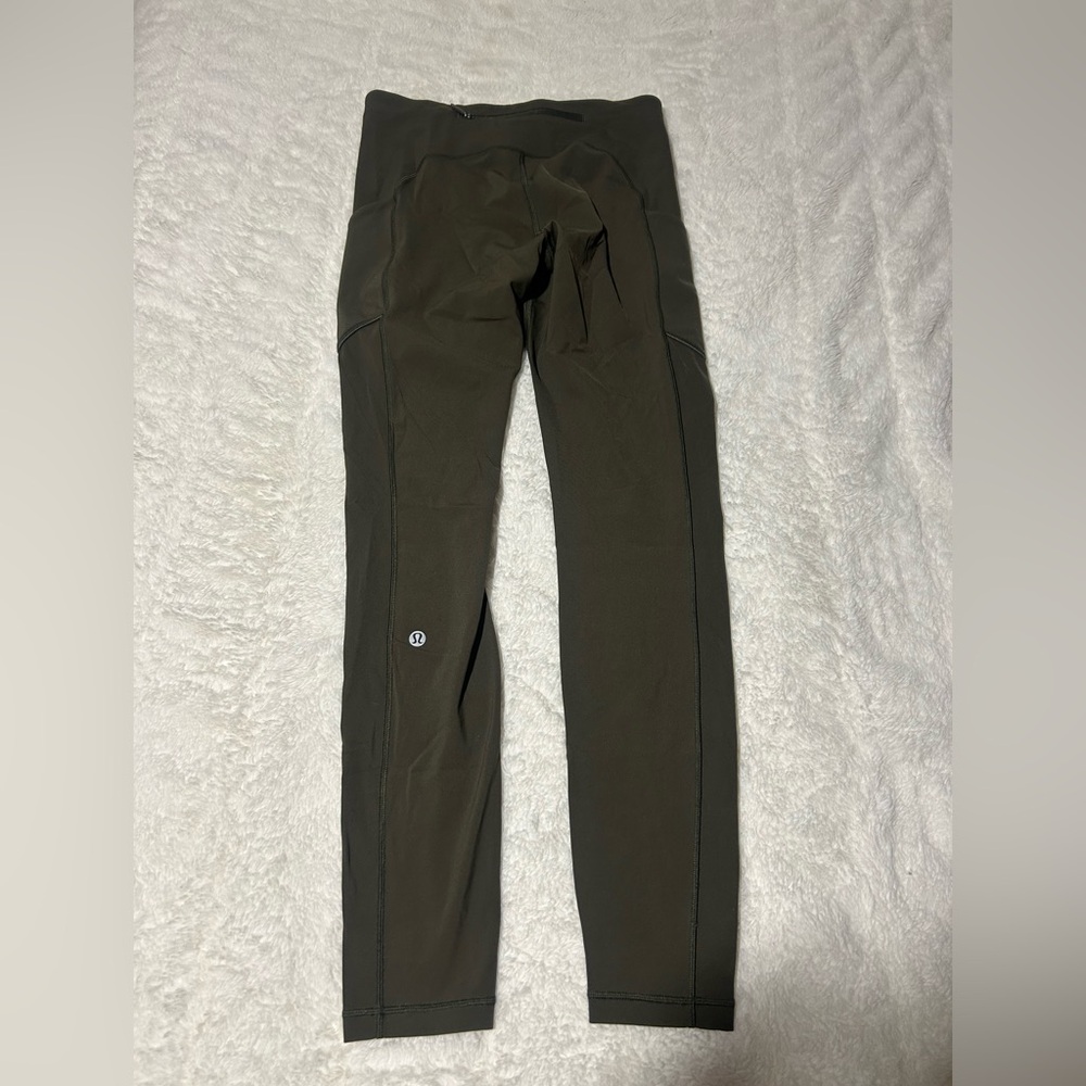 Lululemon speed up Dark Green Leggings size 6